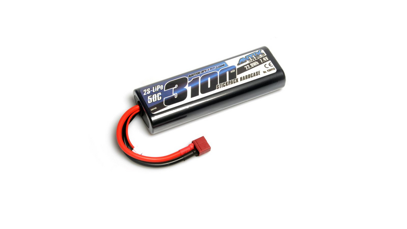 [430413U] ANTIX by LRP 3100 - 7.4V - 50C LiPo Car Stickpack Hardcase - T-Plug