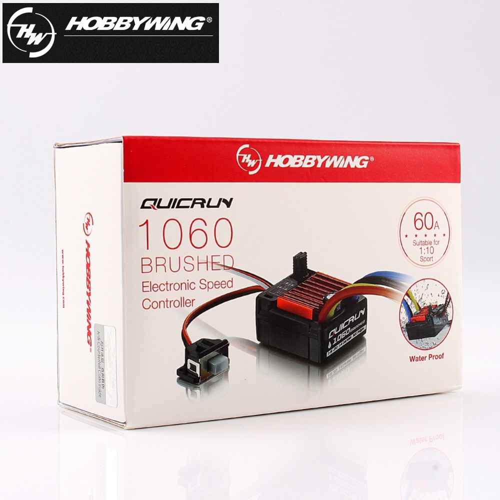 Hobbywing QuicRun 1060, 60A, Brushed ESC, 1/10, HW30120201