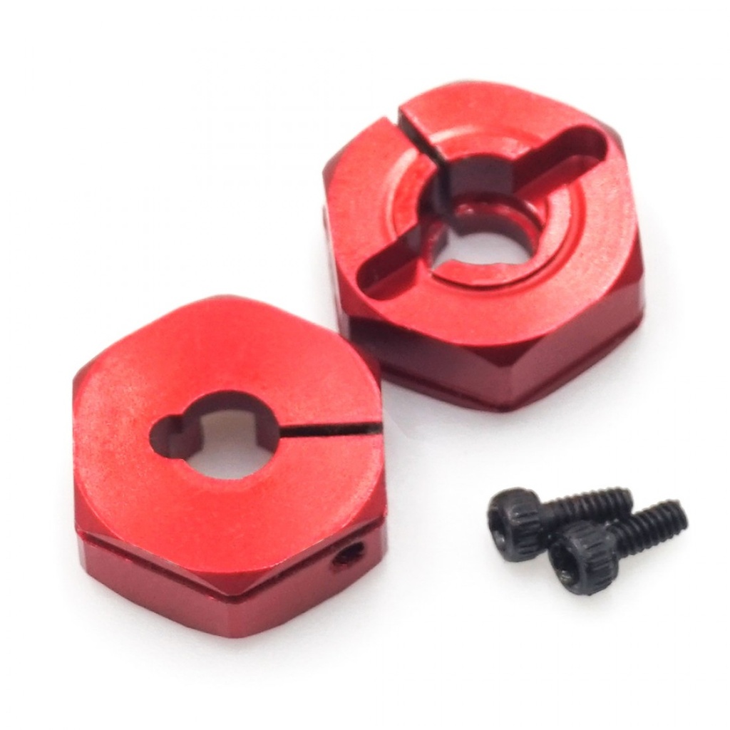 Xpress 12mm Aluminum Wheel Hex 5mm Red (x2) XP-10129
