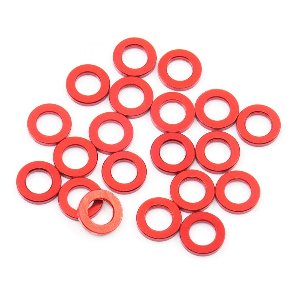 Xpress Aluminum Shim 3x5.5x1.0mm Red 20pcs