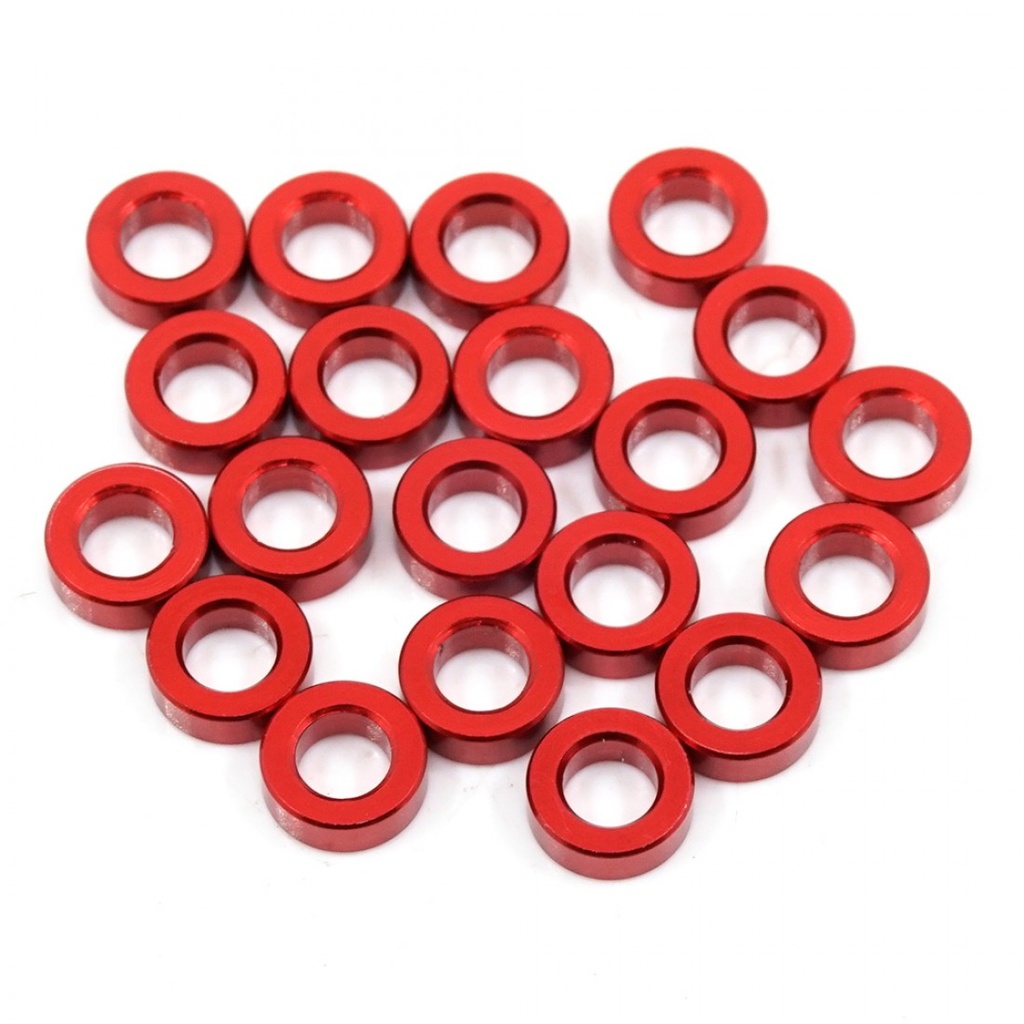 Xpress Aluminum Shim 3x5.5x2.0mm Red 20pcs