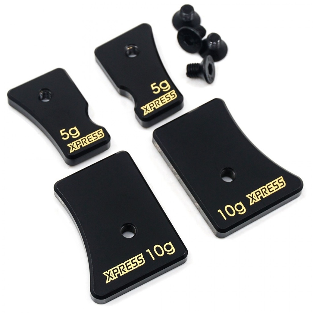 Xpress Brass Chassis Balancing Weights 10g 5g 4pcs For Execute Touring