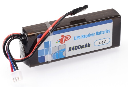 Intellect 2400mAh 7.4V RX LiPo Straight