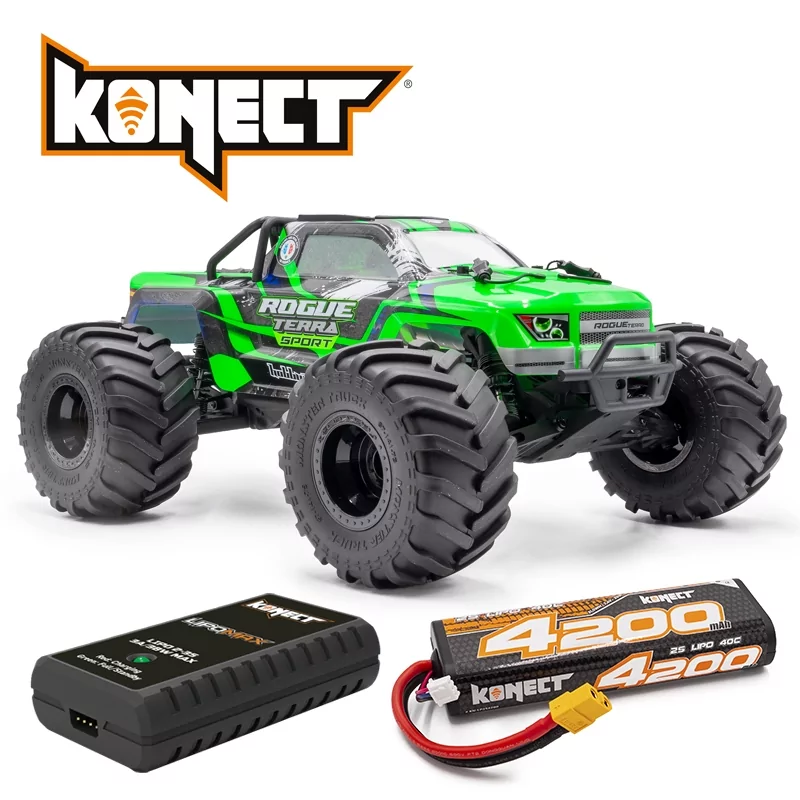[1.ROGT.SP.GR-PACK] ROGUE TERRA brushless SPORT vert-PACK accus et chargeur