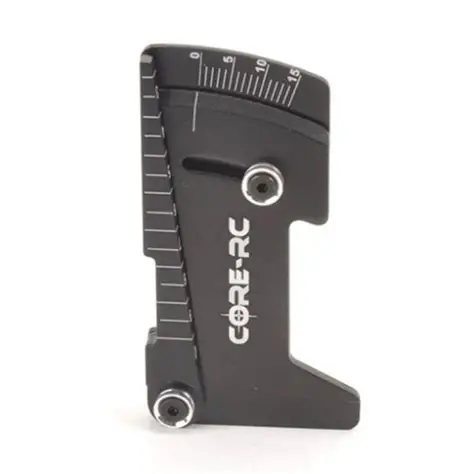 Jauge de carrossage et de hauteur de caisse Core RC aluminium noir – 1/10 et 1/12
