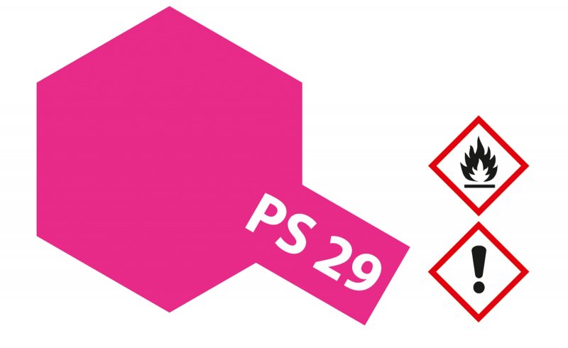 [86029] Tamiya Polycarbonate Spray Paint (100ml) - Fluorescent Pink