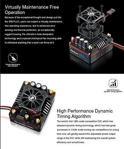 [HW30113300] Hobbywing Xerun-Xr8-Plus ESC Speed Controller - Black HW30113300BK