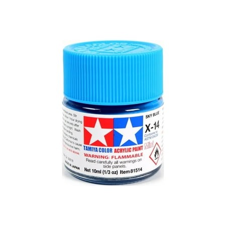 [X14] Tamiya Acrylic Mini X-14 Sky Blue 10mL Paint 81514