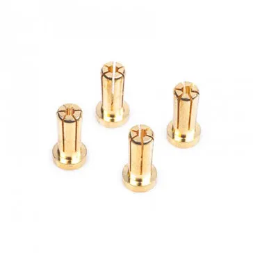 [999206] Connecteurs plaqués or 5 mm, longueur 14 mm (4 pcs)