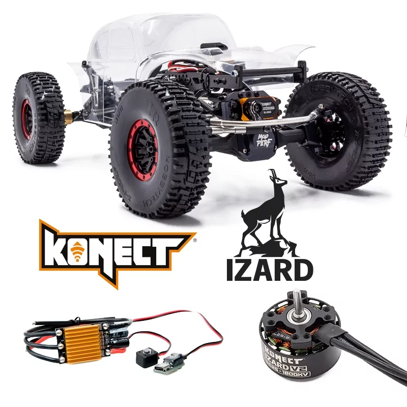 [8.MADPERF-25A-CB1] Hobbytech CRX2 MadPerf série limitée 25 ans – Crawler 1/10 kit + combo Izard