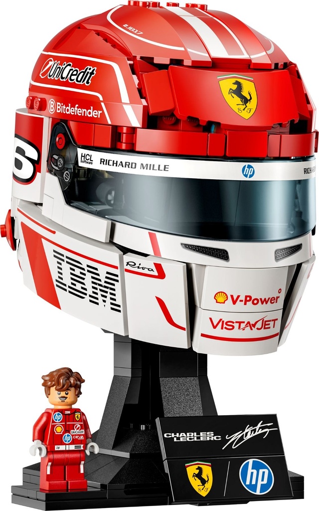 LEGO Editions Scuderia Ferrari HP Charles Leclerc Helmet Construction Set 43014
