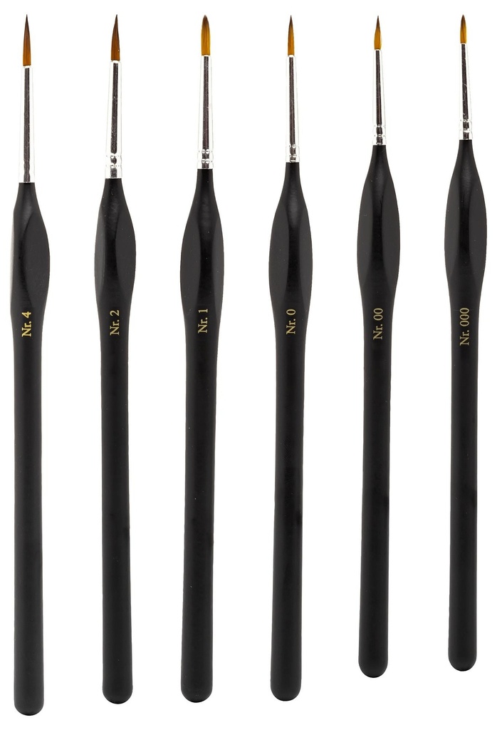 Modelcraft Fine Quality Synthetic Paint Brush Set, 6 Piece