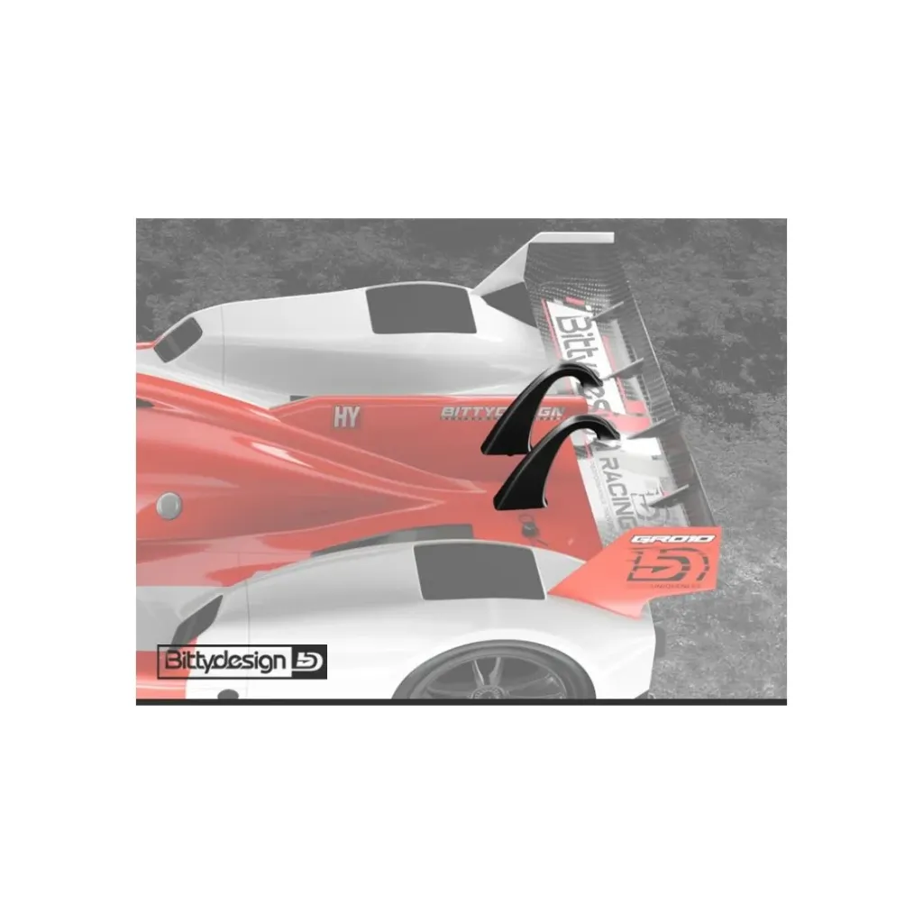 [BDLMH-GR010ACC] Support d’aileron esthétique Bittydesign (2 pièces) pour carrosserie GR010 LMH