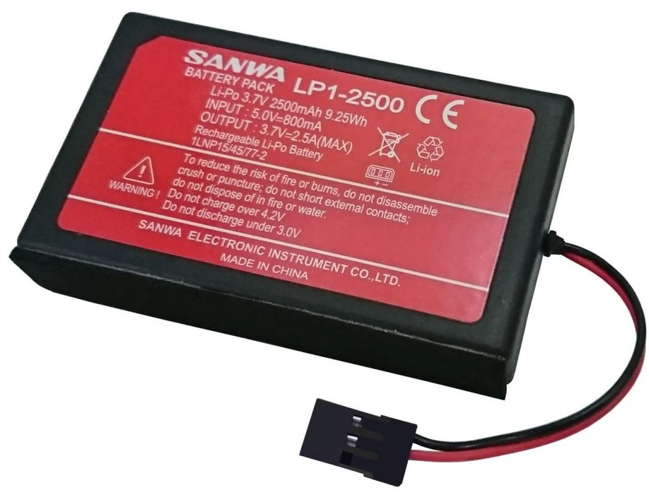 [S.107A10991A] Lipo TX LP1-2500 pour radio sanwa SANWA MT5/M17/M17S/EXZES Z III - 2500mah
