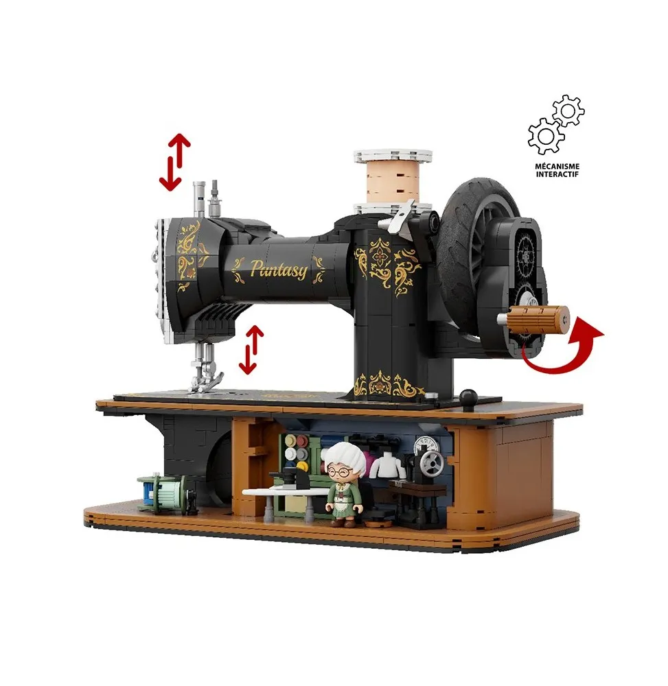 Pantasy 85028 – Machine à coudre à manivelle (1152 pièces)