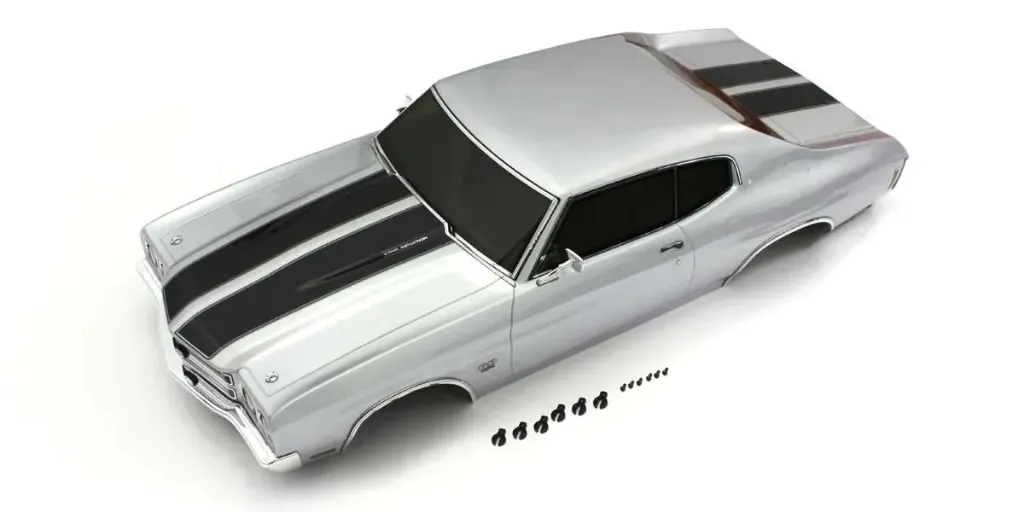 [FAB702SB] Kyosho Fazer FZ02 1:10 Chevy Chevelle R SS 454 LS6 Ensemble de carrosserie - Argent