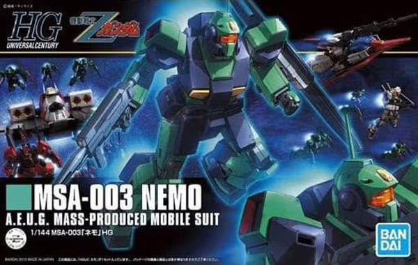 Bandai Gunpla HGUC 1/144 150 MSA-003 Nemo (couleurs Zeta Gundam)