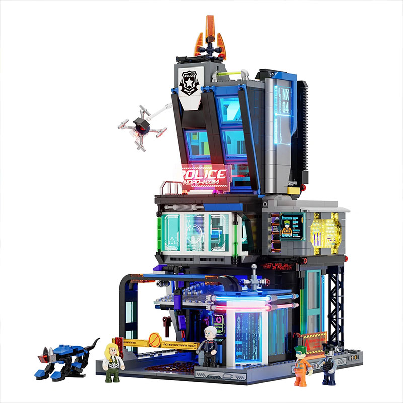 Lumibricks Cyberpunk Neoncity 17009 – QG de la police cyberpunk