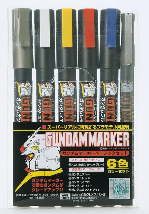 [171735] Marqueurs Gundam Marker GMS-105 – set de base (6 marqueurs)