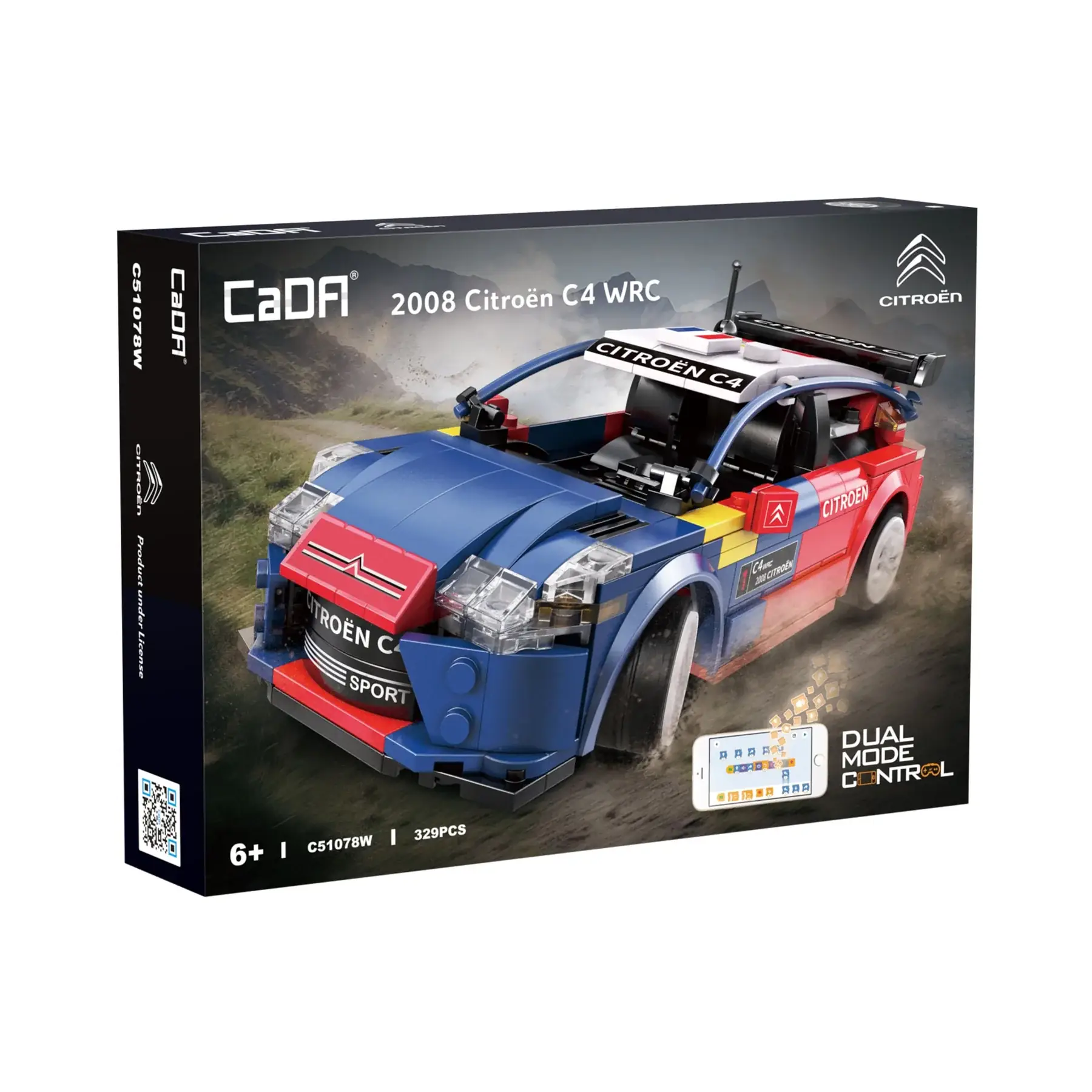[CDC51078W] CADA - Voitures 1:20 - Smart Chassis - Citroen C4 WRC 2008 - 329 pcs