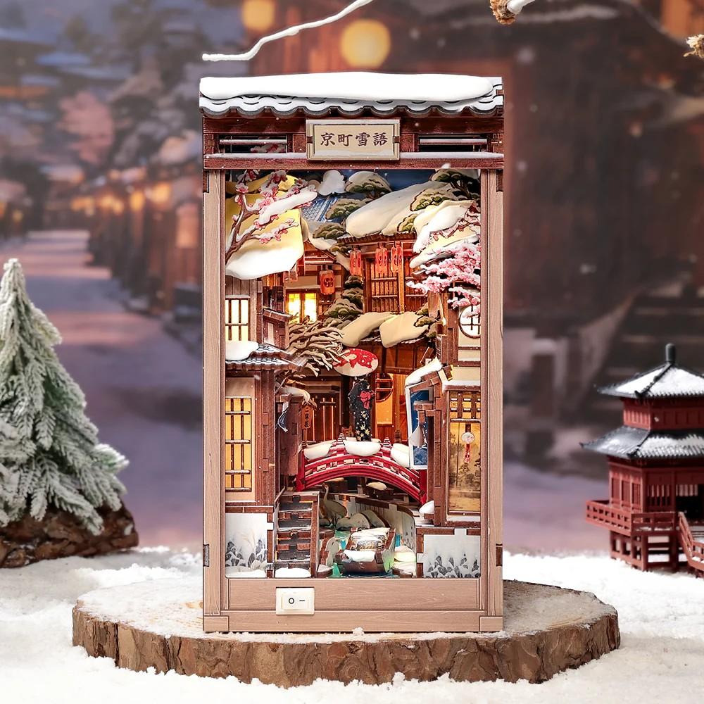 [255505] Book nook Cutebee Murmures de neige à Kyoto, 286 pièces, éclairage LED (255505)